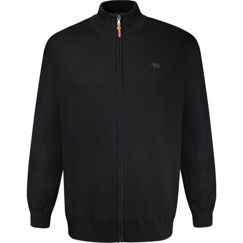 Duke Mens D555 Franco 1 Knitted Full Zip Kingsize Hoodie / Black